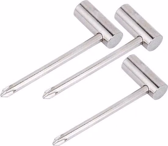 Chiave per truss rod da 7 mm/8 mm/6,35 mm, argento