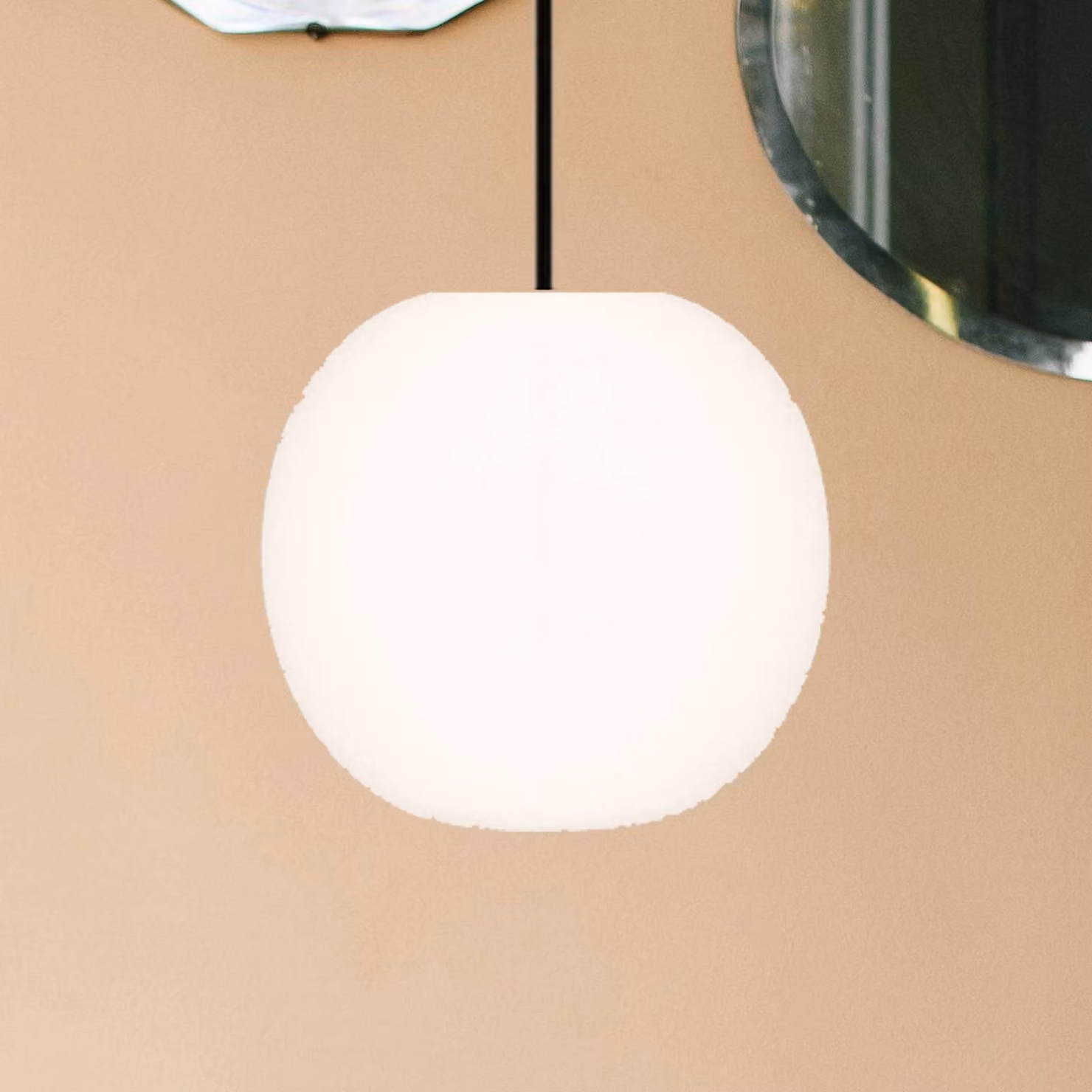 Casablanca Lampada a sospensione Acai, dimmerabile, Bianco / Opale, Soggiorno / Sala da pranzo, Vetro, Lampada a sospensione