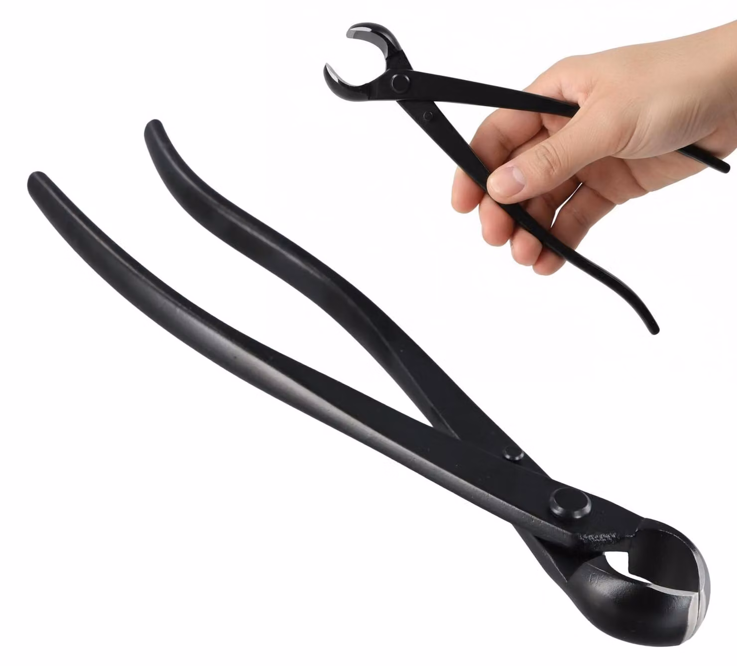 Omgoods - Forbici per bonsai da 205 mm - Professionali a cesoie - Acciaio inossidabile - Attrezzi da giardino - Ideali per potare piccoli rami - Colore nero - Forbici da potatura