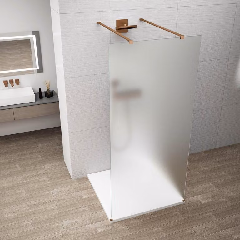 Polysan ESCA COPPER MATT: paravento doccia angolare, vetro opaco, 1000 mm - ES1110-10