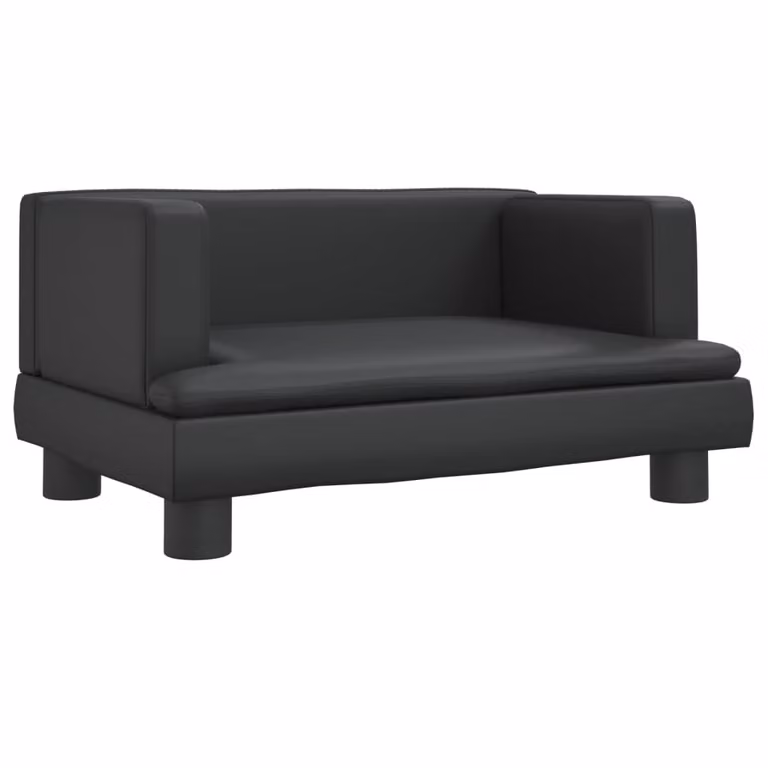 Lettino per Cani Nero 60x40x30 cm in Pelle finta