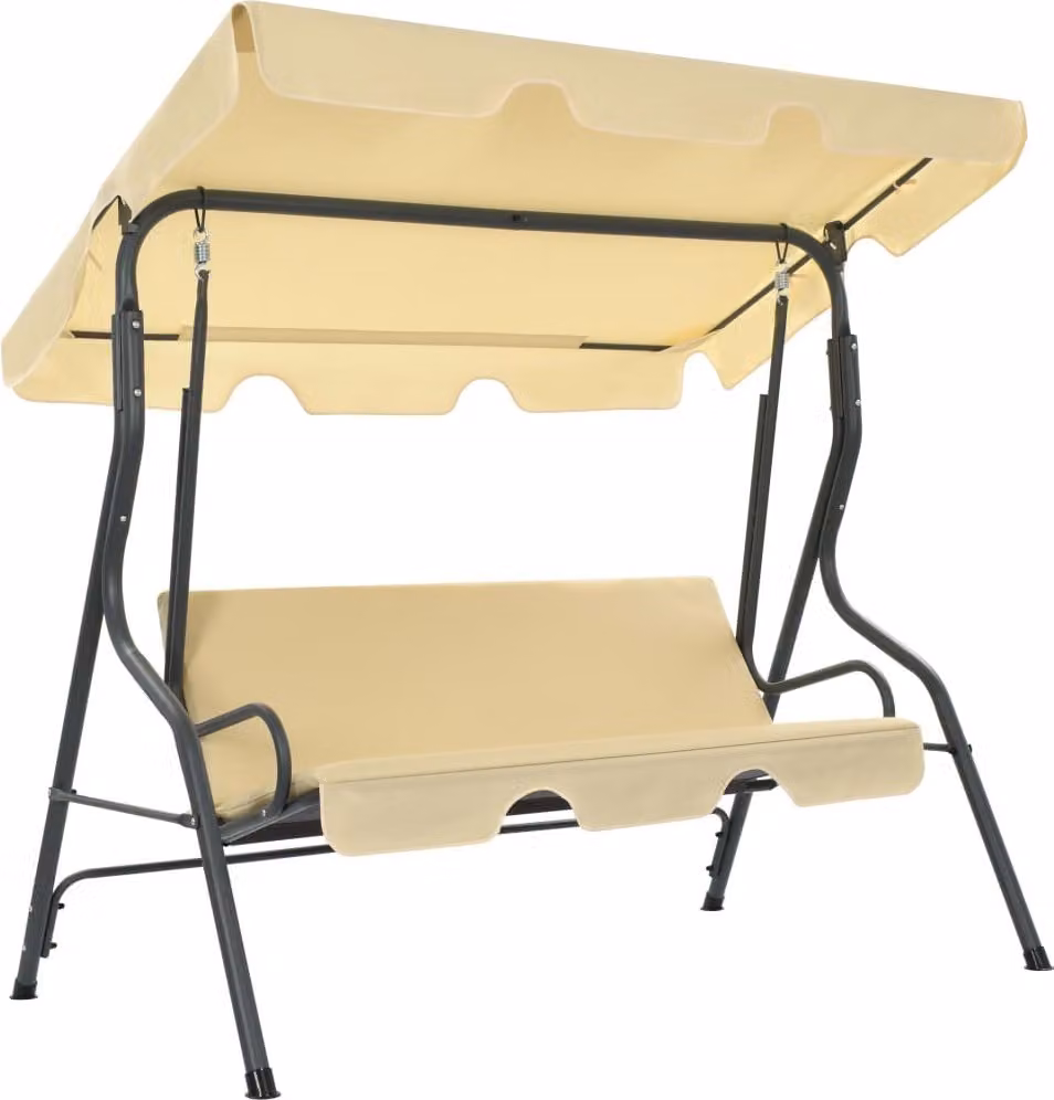 The Living Store Hollywood swing bianco crema 170×110×153 cm