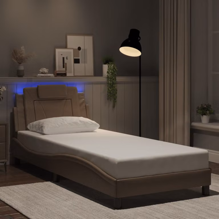 vidaXL Giroletto Viana con LED e porta USB, Colore Marrone, L/P/H: 80 x 200 cm