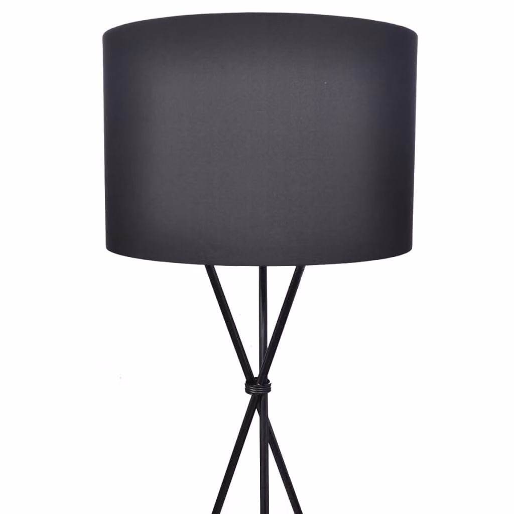 Lampada da Pavimento con Supporto Nero 139 cm