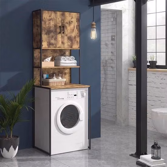 Cassettiera per lavatrice e toilette - Cassetta per bagno con pannelli e risparmio di spazio