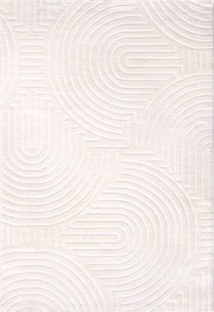 Tappeto moderno Lusenta beige con effetto alto-basso L: 160 cm, P: 220 cm