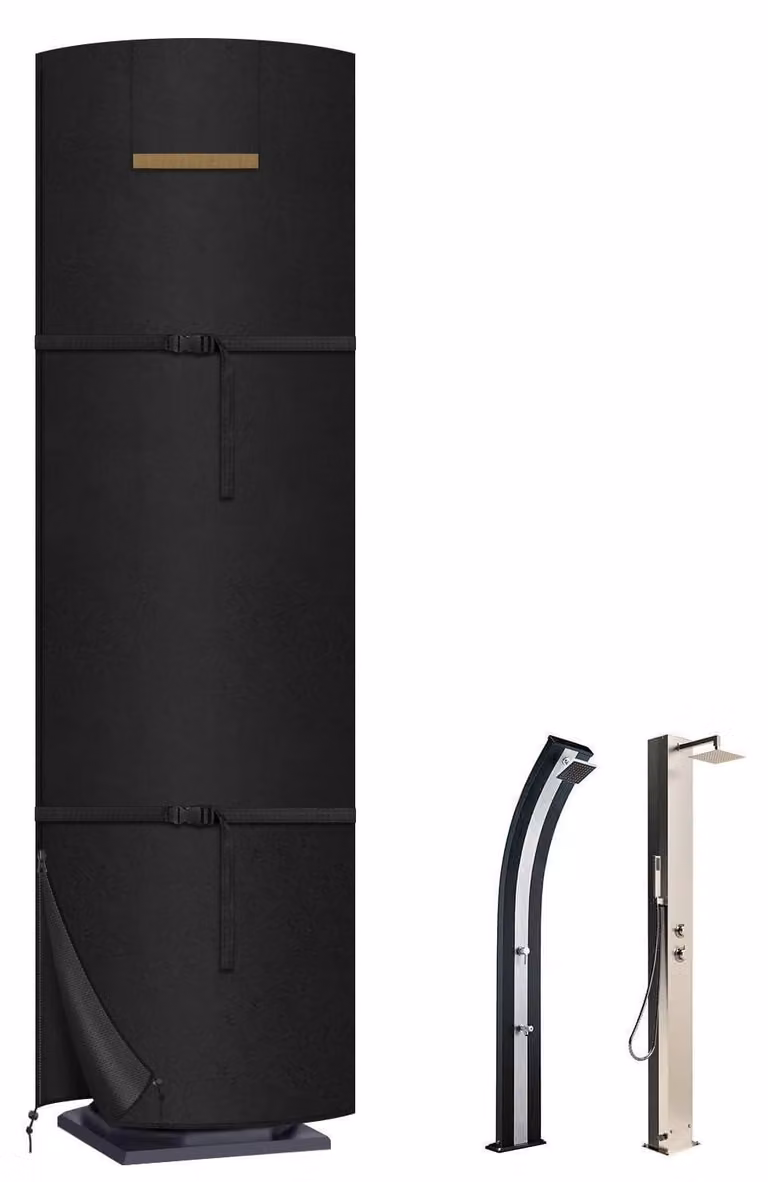 Copertura per doccia solare, resistente alle intemperie, dimensioni 220x67 cm, impermeabile, resistente ai raggi UV, tessuto Oxford 420D