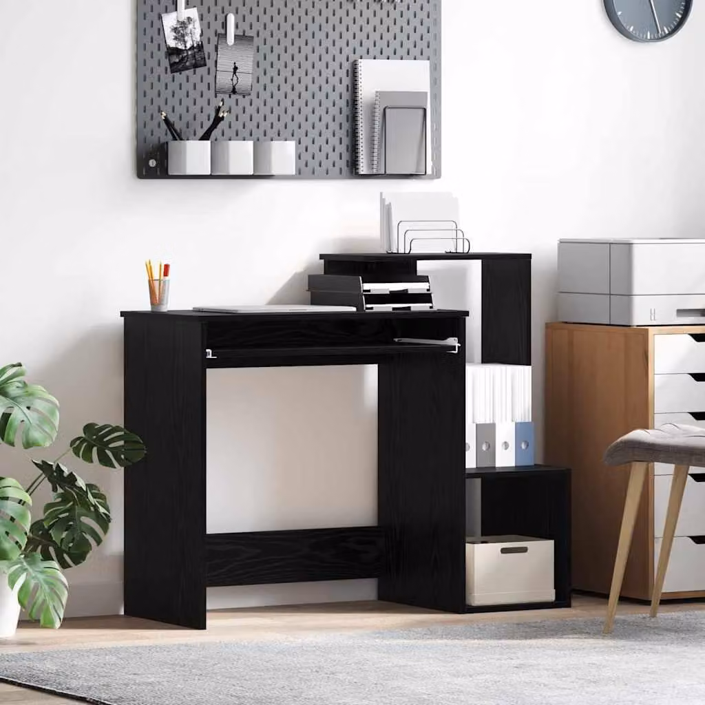 Maison Exclusive - Scrivania, finitura effetto legno noce nero, dimensioni 106 x 41 x 88,5 cm