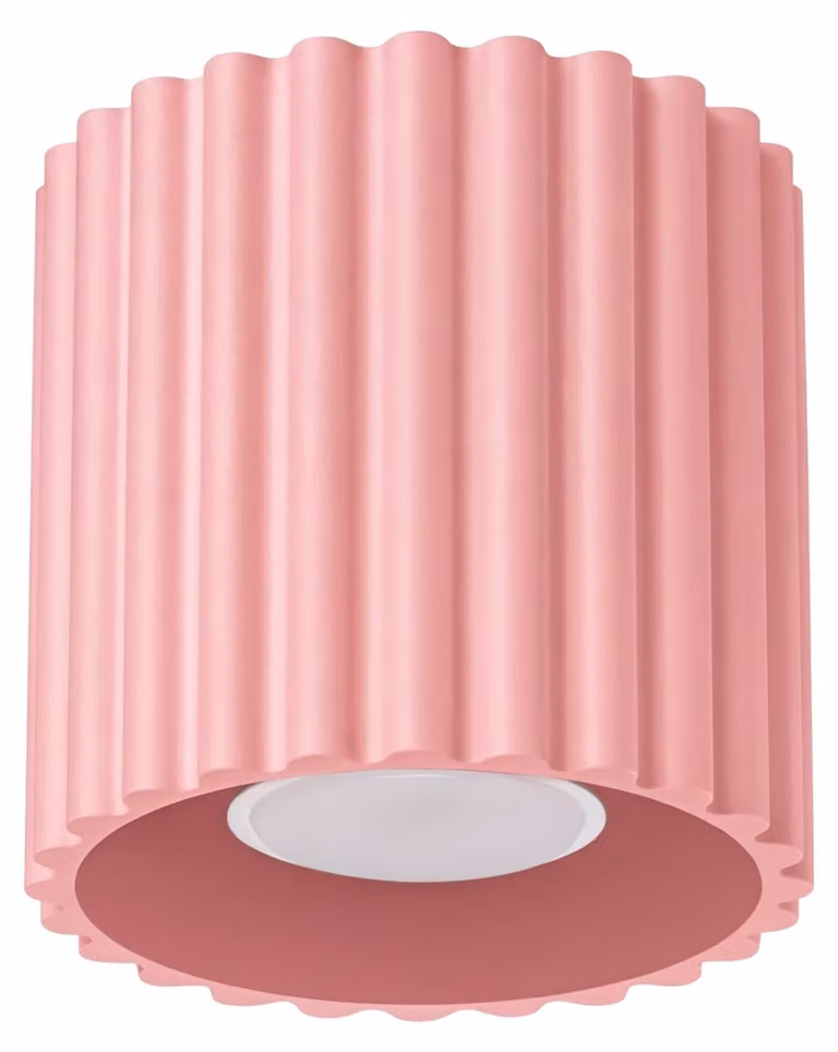 Plafoniera AURA 1 rosa GU10 1xGU10 10W alluminio 10x10x10 cm Sollux Lighting