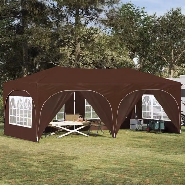 Tenda per feste a pop-up 575 x 288 x 245 cm Marrone 42019907