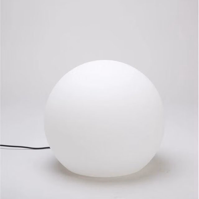 Lampada da tavolo Newgarden Buly bianca con luce fredda, L: 50 cm, H: 44 cm