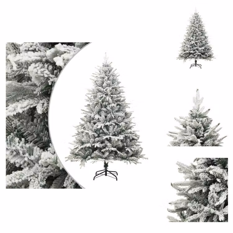 vidaXL Albero di Natale Artificiale innevato verde 240 cm PVC PE - Alberi di Natale