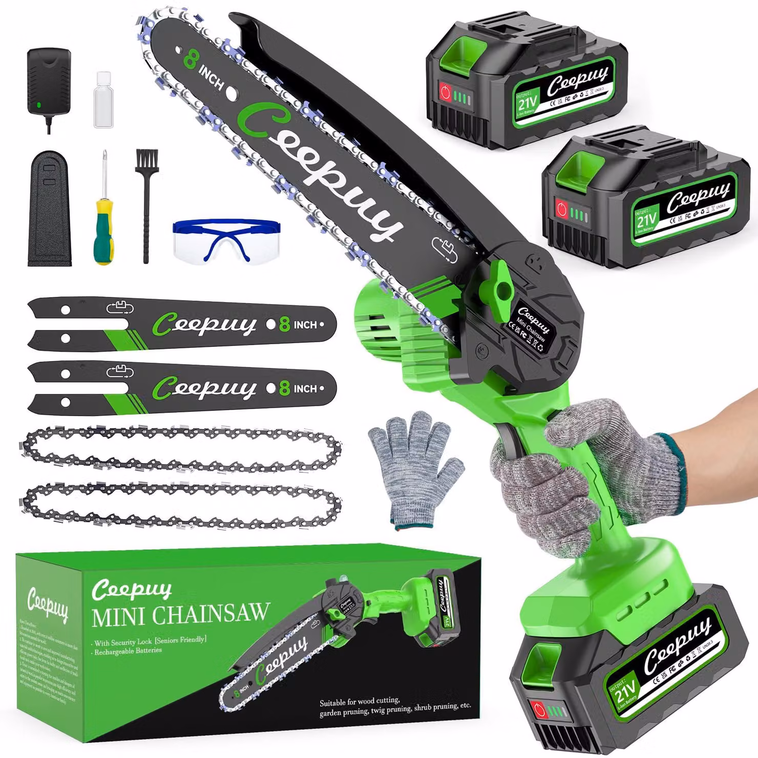 Troncatrice portatile - Lame da 8 pollici - Potenza di 880 watt - A batteria