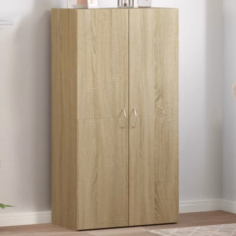Schedario moderno vidaXL in legno Rovere, L: 60 cm, P: 32 cm, H: 115 cm