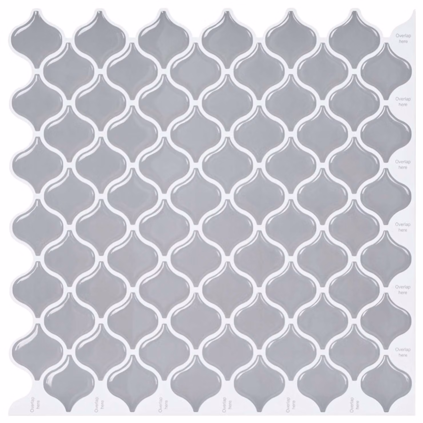 Set di 50 piastrelle vidaXL Lanturn effetto piastrella, colore grigio, in poliuretano e PET, L/P: 27 x 27 cm