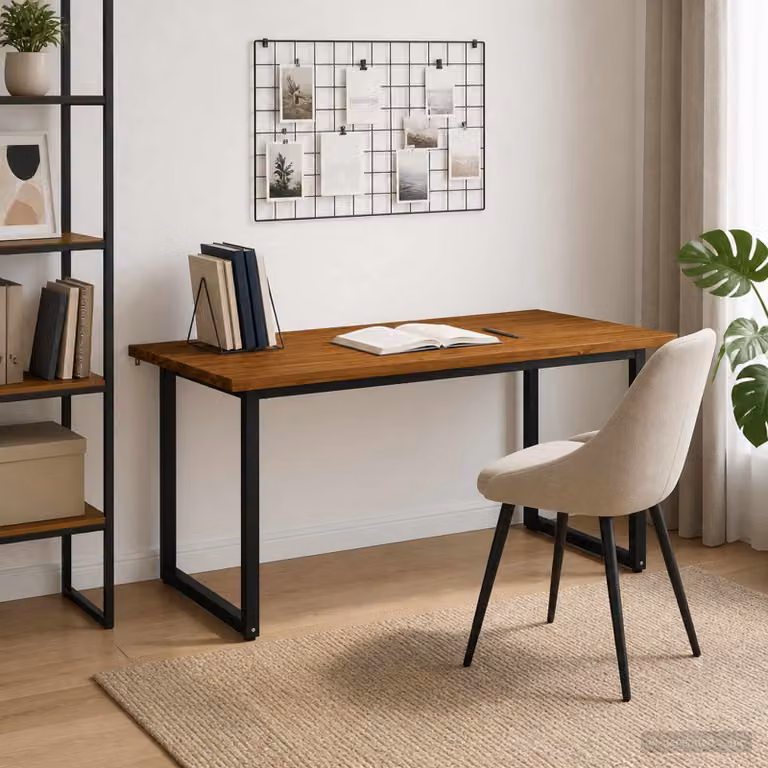vidaXL Tavolo da pranzo moderno in legno di acacia L: 160 cm, P: 70 cm, H: 75 cm