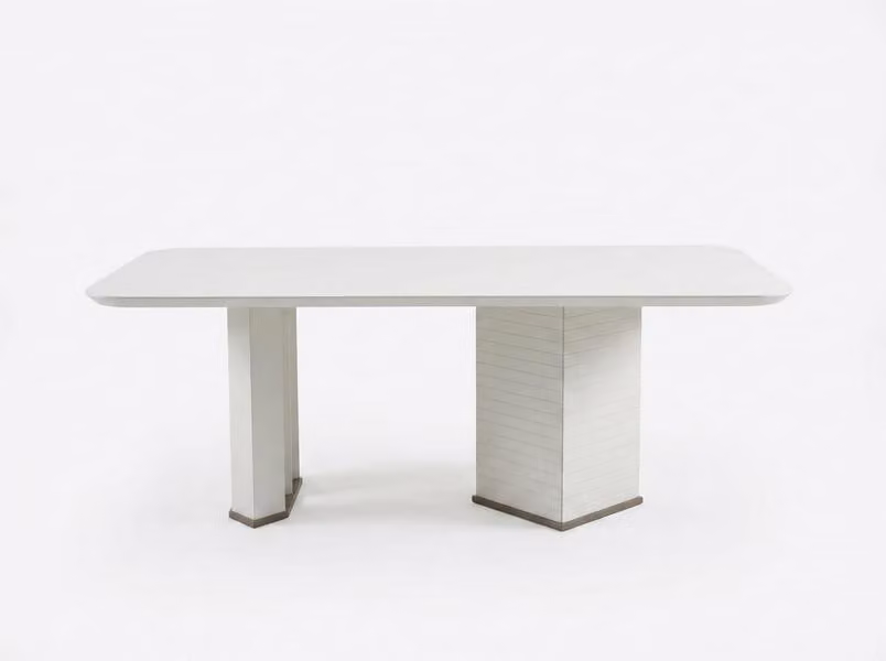 Tavolo da pranzo bianco, design, tavolo da cucina, tavolo per la sala da pranzo, lusso