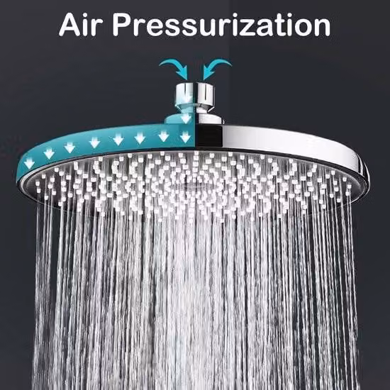 Soffione a pioggia - Risparmio d'acqua - 220 mm