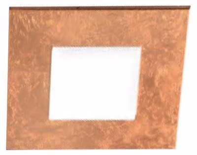 Plafoniera Contemporanea Pixel Metallo Foglia Rame Led 40W Quadrata