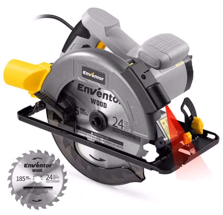 Sega circolare - Sega circolare a mano - 1400 W - 185 mm - 24 denti