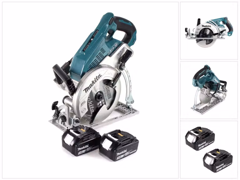 Makita DRS 780 F Sega circolare a batteria 36V ( 2x18V ) 185 mm brushless + 2x batteria 3,0Ah - senza caricabatteria