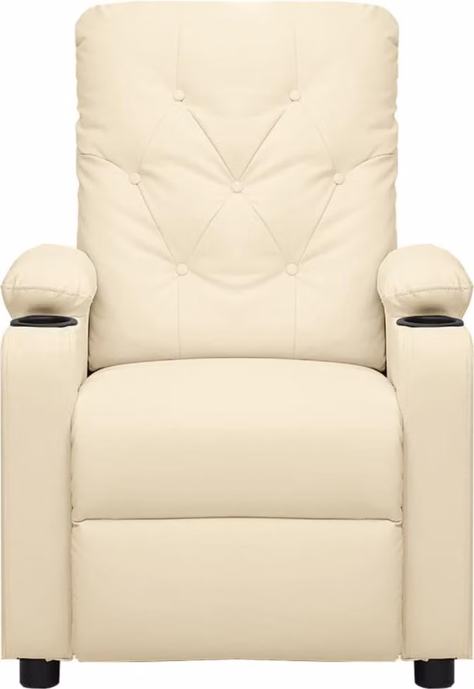 vidaXL Sedia da massaggio in Pelle finta crema