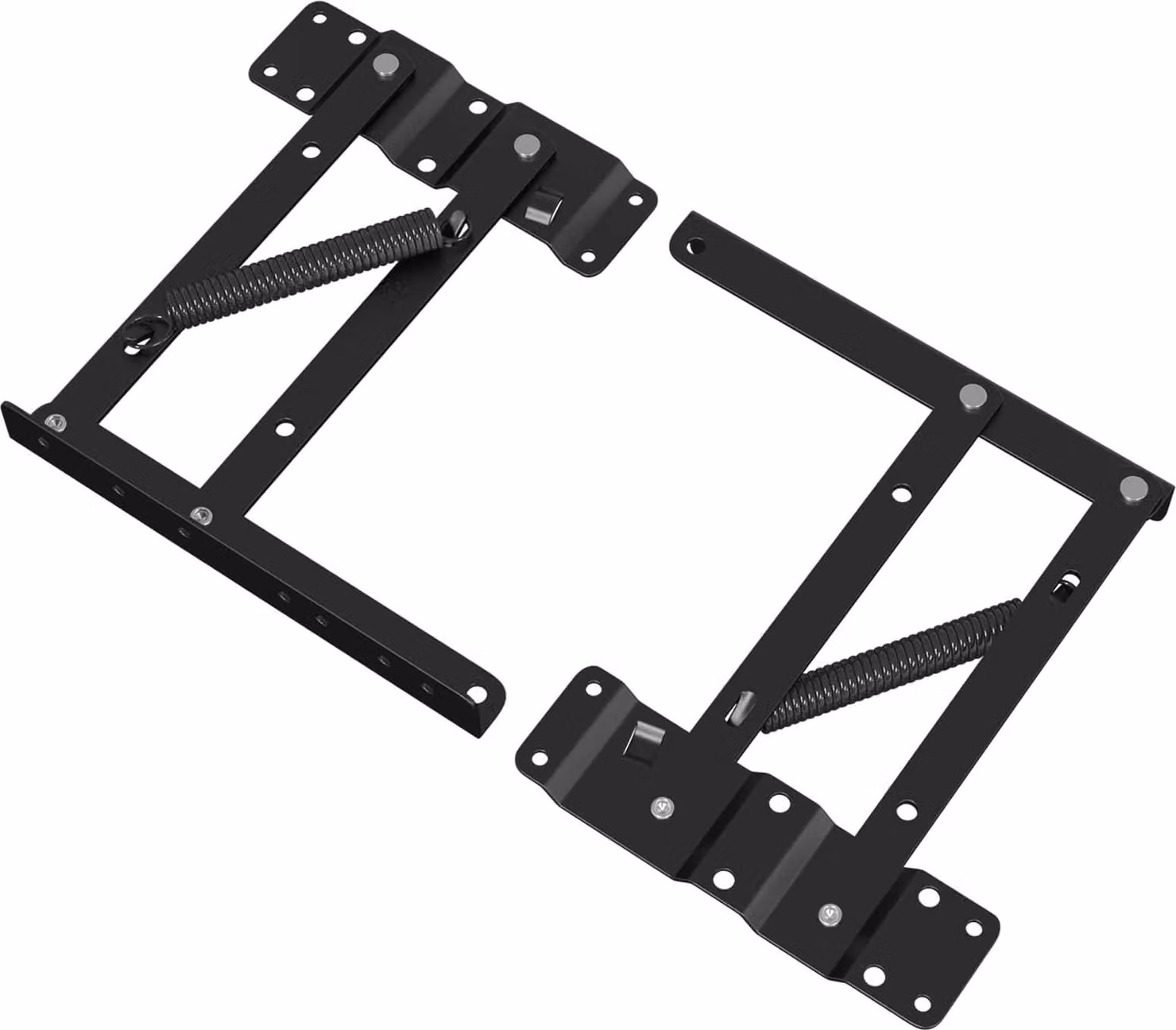 Meccanismo di Sollevamento per Letto 2 pcs Nero Ferro