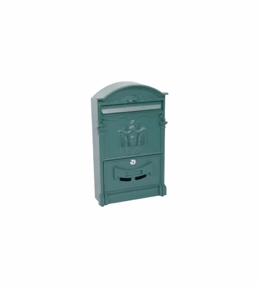 Cassetta Postale Verde 260x410x90 mm con Serratura e Vano Riviste