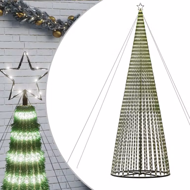 Albero di Natale a LED 1544 LED bianco freddo 500 cm