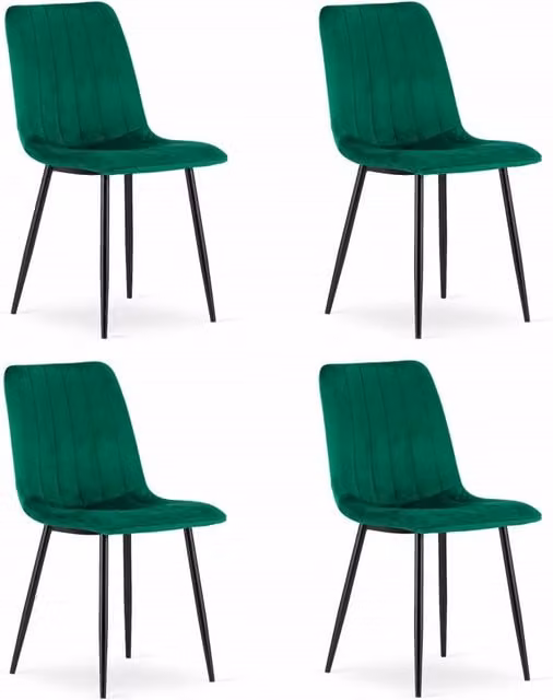 Set di 4 sedie Valora in velluto per soggiorno e sala da pranzo – 1