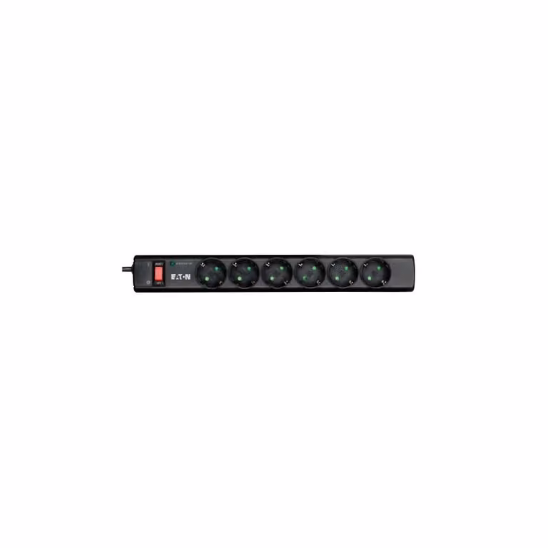 EATON Protection Strip 6 DIN 6-fach Steckdosenleiste mit Überspannungsschutz schwarz