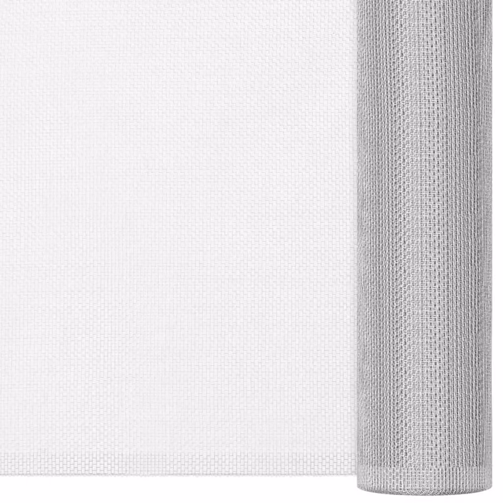vidaXL Zanzariera in alluminio 112x1000 cm argento