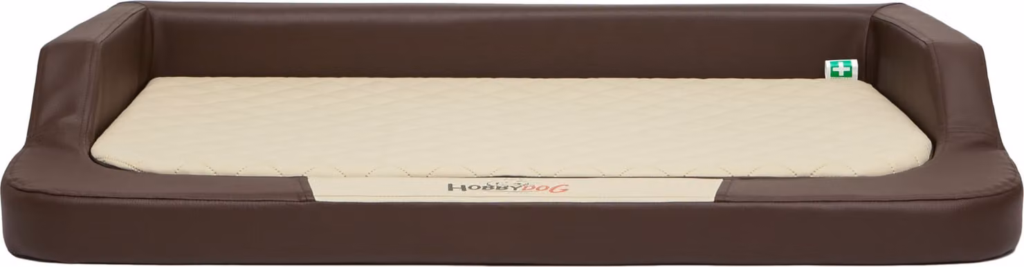 Cuscino per cani Cesto per cani Divano per cani Ortopedico per cani da compagnia Lavabile - Medico Lux 94 x 62 x 15 cm [taglia: XL] - Marrone con beige