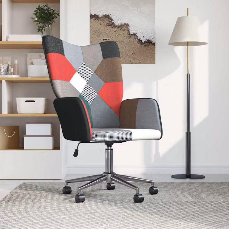 vidaXL Sedia Relax in Tessuto Patchwork