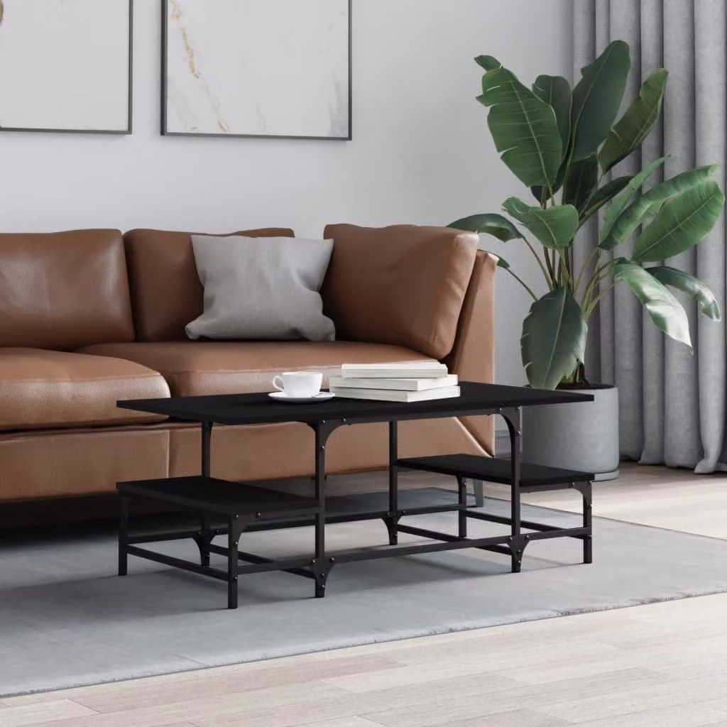 Maison Exclusive - Tavolino nero 100x50,5x40 cm Materiale ligneo