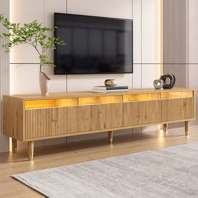 Mobile TV moderno - Xylo - 178cm effetto legno 4 cassetti MDF
