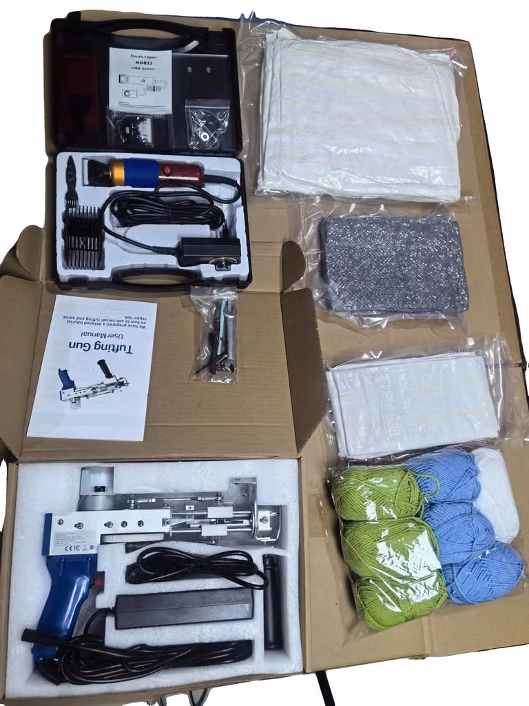 Set pistola per tufting, 2 in 1 (taglio e anello), set completo