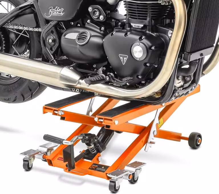 - Sollevatore idraulico per moto XL 500 kg arancione