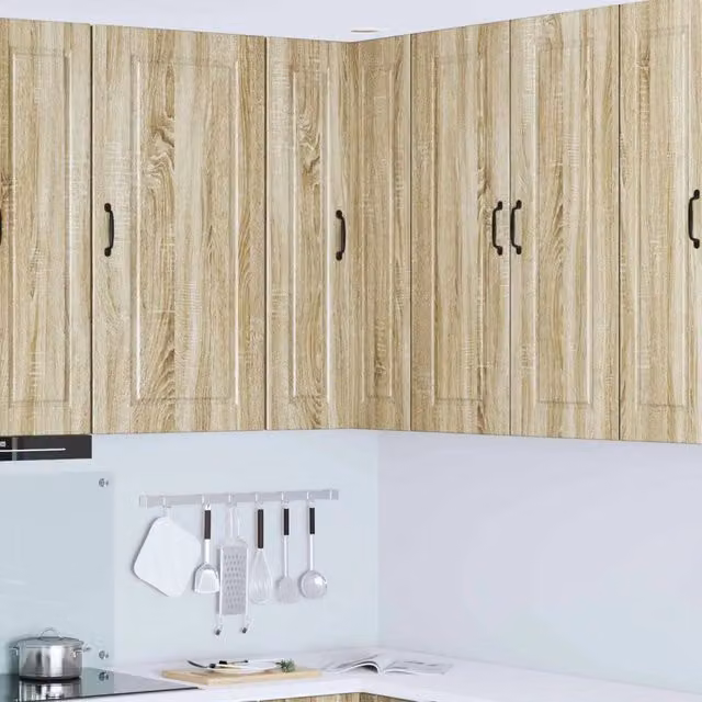 Mobile da cucina a parete vidaXL con scaffali e ante a battente, colore marrone, L/P/H: 57 x 57 x 100 cm