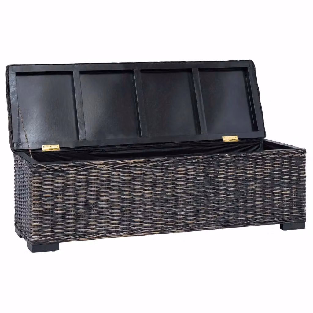 Scatola di stoccaggio vidaXL in stile rustico nera L: 110 cm, P: 35 cm, H: 45 cm – 2