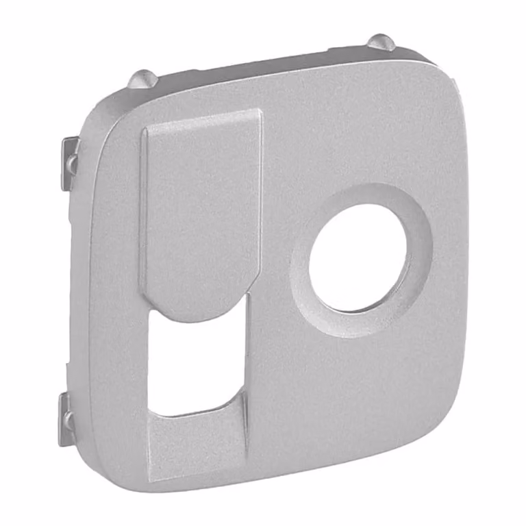 Copertura Legrand Valena Allure per TV+inserto RJ45 (KAT6 UTP). Colore: Alluminio 754837