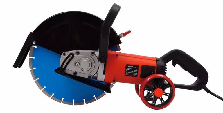 Troncatrice per calcestruzzo elettrica, potenza 3500W, maggiore profondità di taglio, colore blu, spina europea 220V-240V