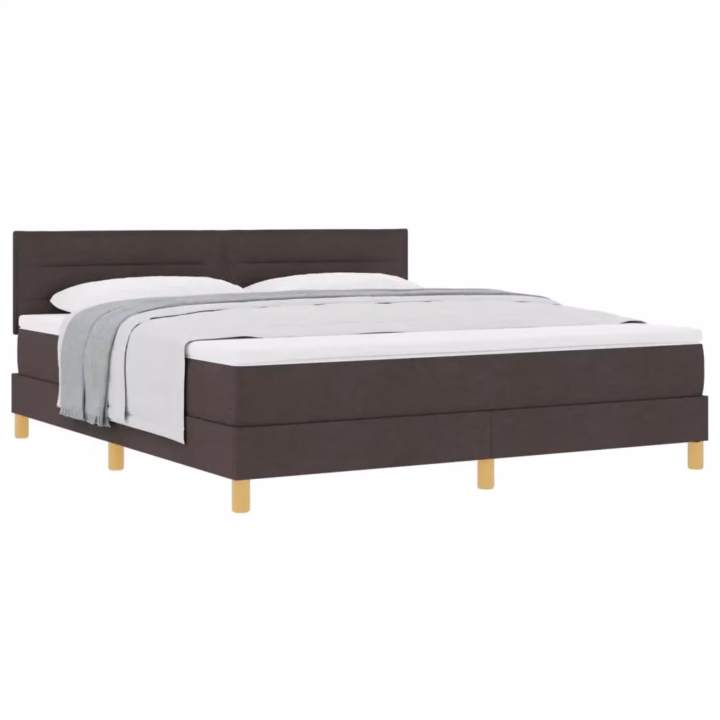 Letto Ibrido Moderno vidaXL in Tessuto Marrone con Struttura Imbottita L/P/H: 180 x 200 x 280 cm – 2