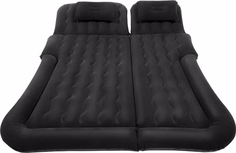 Materasso gonfiabile per auto, materiale resistente, sistema di gonfiaggio rapido, nero