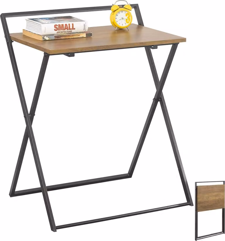 SoBuy Scrivania pieghevole con ingombro ridotto, scrivania per computer e studio portatile per ufficio, soggiorno, camera da letto, senza lunedì