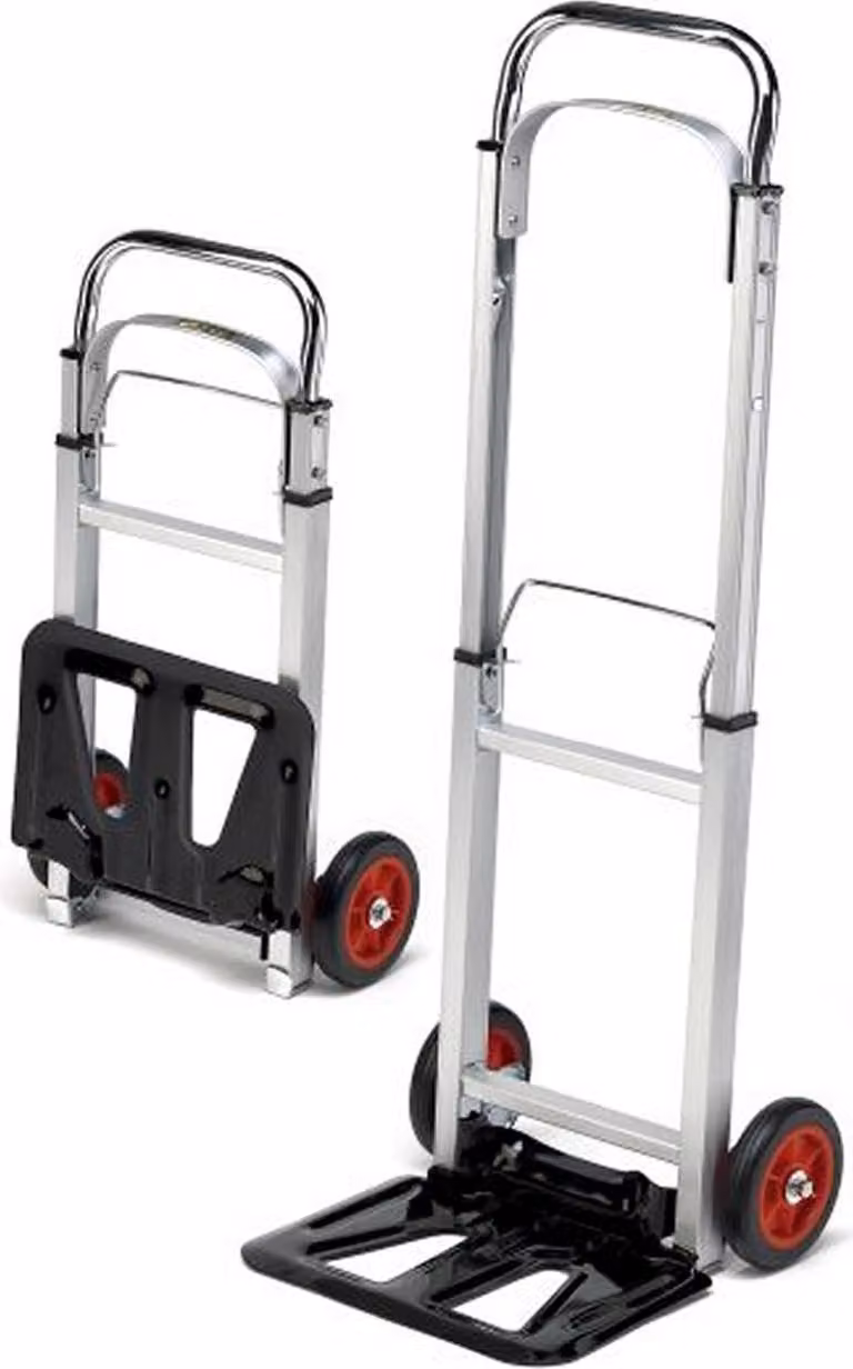 Carrello manuale pieghevole in alluminio con portata 90 kg Carrello di trasporto Carrello impilabile Carrello manuale Carrello