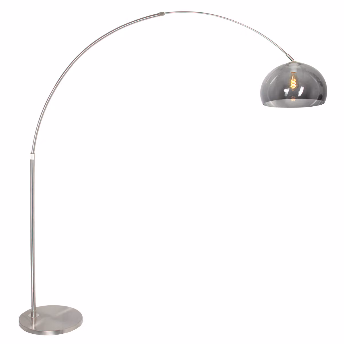 Lampada da terra - acciaio - Sparkled Light - plastica metallo - lampada ad arco - E27 - 9879ST - Steinhauer
