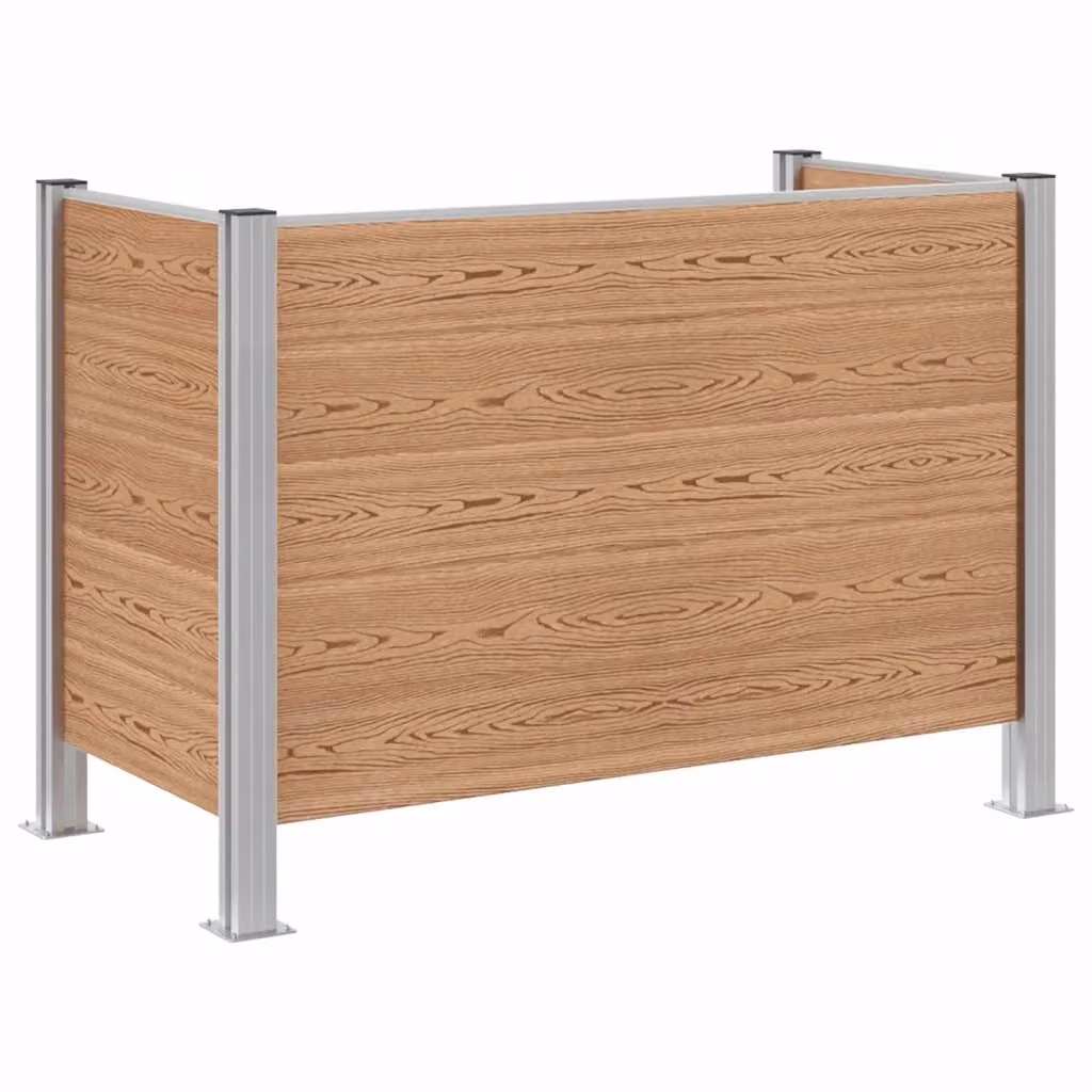 Recinzione contenitore per rifiuti Videx in WPC e alluminio marrone L: 161 cm, P: 85 cm, H: 115 cm – 2