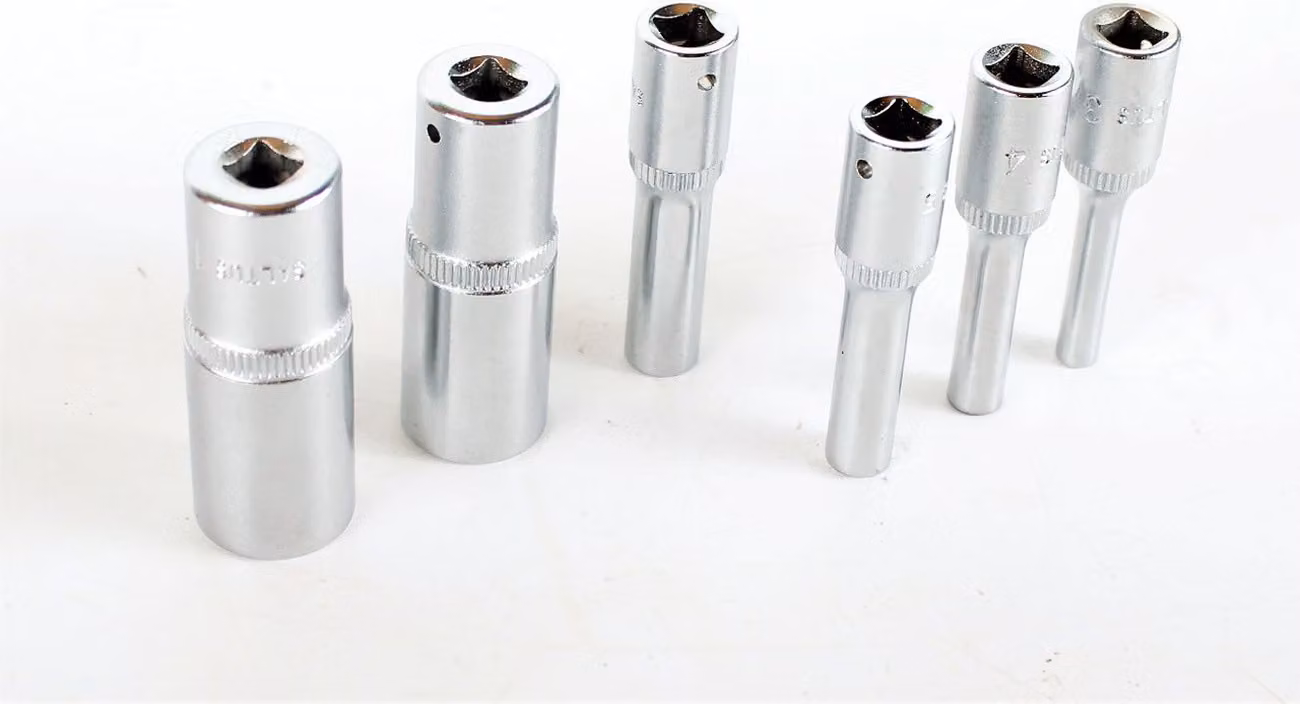 SALTUS Set di chiavi a bussola da 1/4" 3-14 mm a doppio esagono 6 pezzi lunghi