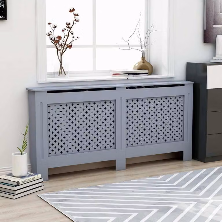 The Living Store Rivestimento per radiatori antracite 172x19x81,5 cm MDF